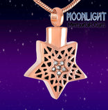 Star Crystal Urn Cremation Necklace