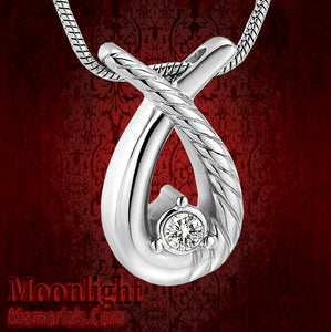 Teardrop Crystal Urn Cremation Necklace