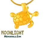 Sea Turtle Pet Crystal Urn Cremation Necklace