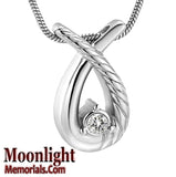 Teardrop Crystal Urn Cremation Necklace