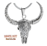 Steer Skull Bull Horn Cremation Urn Keepsake Ashes Memorial Necklace