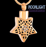 Star Crystal Urn Cremation Necklace