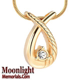 Teardrop Crystal Urn Cremation Necklace