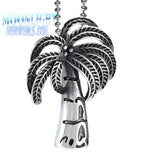 Palm Tree Urn Cremation Pendant Ashes Holder Memorial Necklace