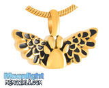 Paw Pet Dog Cat Angel Wings Urn Cremation Necklace