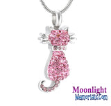 Cat Crystal Pet Urn Cremation Necklace