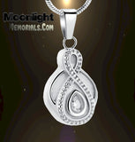 Infinity Crystal Forever Urn Cremation Necklace