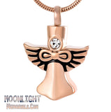 Angel Wings Crystal Urn Cremation Necklace