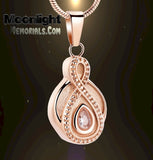 Infinity Crystal Forever Urn Cremation Necklace