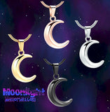 Crescent Moon Urn Cremation Necklace