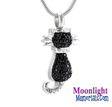 Cat Crystal Pet Urn Cremation Necklace