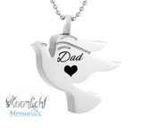 Dad Bird Dove Cremation Urn Keepsake Ashes Memorial Necklace