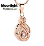 Infinity Crystal Forever Urn Cremation Necklace