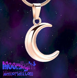 Crescent Moon Urn Cremation Necklace