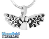 Paw Pet Dog Cat Angel Wings Urn Cremation Necklace