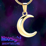 Crescent Moon Urn Cremation Necklace