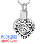 Love Crystal Heart Urn Cremation Necklace