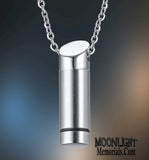 Cylinder Stainless Steel Cremation Urn Necklace