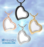 Heart Glass Urn Cremation Pendant Ash Holder Memorial Necklace