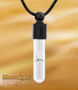 Hourglass Cremation Cylinder Urn Necklace