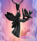 Angel Cat Dog Urn Cremation Necklace