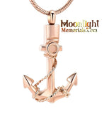 Anchor Rope Urn Cremation Pendant Ash Holder Memorial Necklace