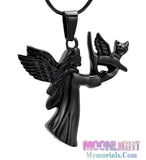 Angel Cat Dog Urn Cremation Necklace