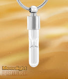 Hourglass Cremation Cylinder Urn Necklace