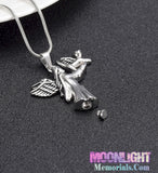 Angel Cat Dog Urn Cremation Necklace