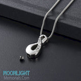 Infinity Inlay Crystal Forever Urn Cremation Necklace