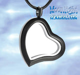 Heart Glass Urn Cremation Pendant Ash Holder Memorial Necklace