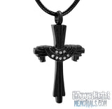 Christian Cross Resurrection of Jesus Urn Cremation Pendant Ash Holder Memorial Necklace