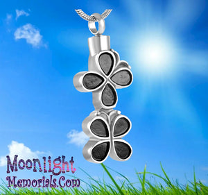 Butterfly Colorful Urn Cremation Pendant Ash Holder Memorial Necklace