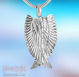 Wings Angels Urn Cremation Pendant Ash Holder Memorial Necklace