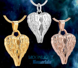 Angel Double Wing Heart Cremation Urn Keepsake Ashes Necklace