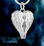 Angel Double Wing Heart Cremation Urn Keepsake Ashes Necklace