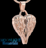 Angel Double Wing Heart Cremation Urn Keepsake Ashes Necklace