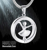 Dancing Ballerina Woman Urn Cremation Pendant Ash Holder Memorial Necklace