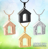 House Home Barn Dog Pet Urn Cremation Necklace