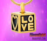 Heart Love Box Urn Cremation Pendant Ash Holder Memorial Necklace