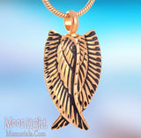 Wings Angels Urn Cremation Pendant Ash Holder Memorial Necklace