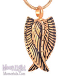 Wings Angels Urn Cremation Pendant Ash Holder Memorial Necklace