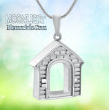 House Home Barn Dog Pet Urn Cremation Necklace