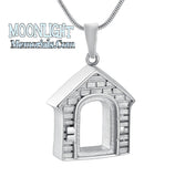 House Home Barn Dog Pet Urn Cremation Necklace