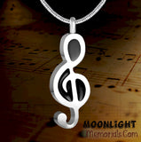 Musical Note Music Urn Cremation Pendant Ashes Holder Memorial Necklace