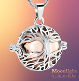 Tree Of Life Ball Locket Cremation Urn Keepsake Ashes Necklace