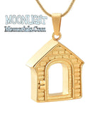 House Home Barn Dog Pet Urn Cremation Necklace