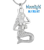 Mermaid Urn Cremation Pendant Ash Holder Memorial Necklace