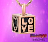 Heart Love Box Urn Cremation Pendant Ash Holder Memorial Necklace