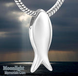 Jesua Fish Urn Cremation Pendant Ash Holder Memorial Necklace